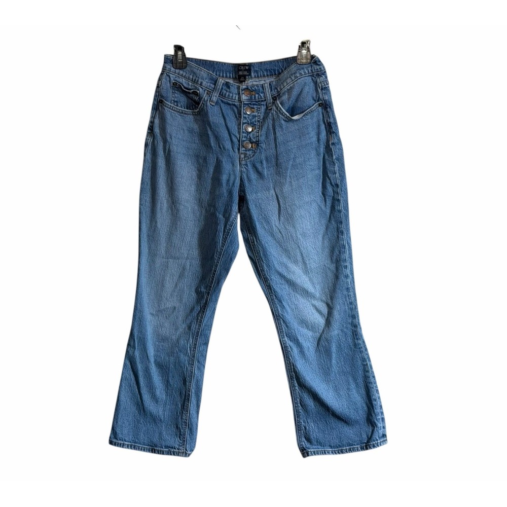 J Crew Jeans Mid Rise Flare Crop Button Fly Women's size 29